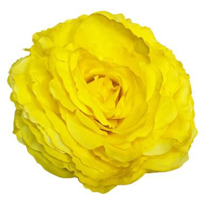 King Large Rose. Yellow Flamenco Flower. 17cm